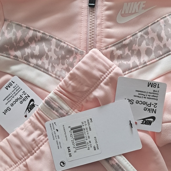 Nike Baby Girls Track Tricot Set NWT Size 18M Echo Pink - Picture 4 of 4